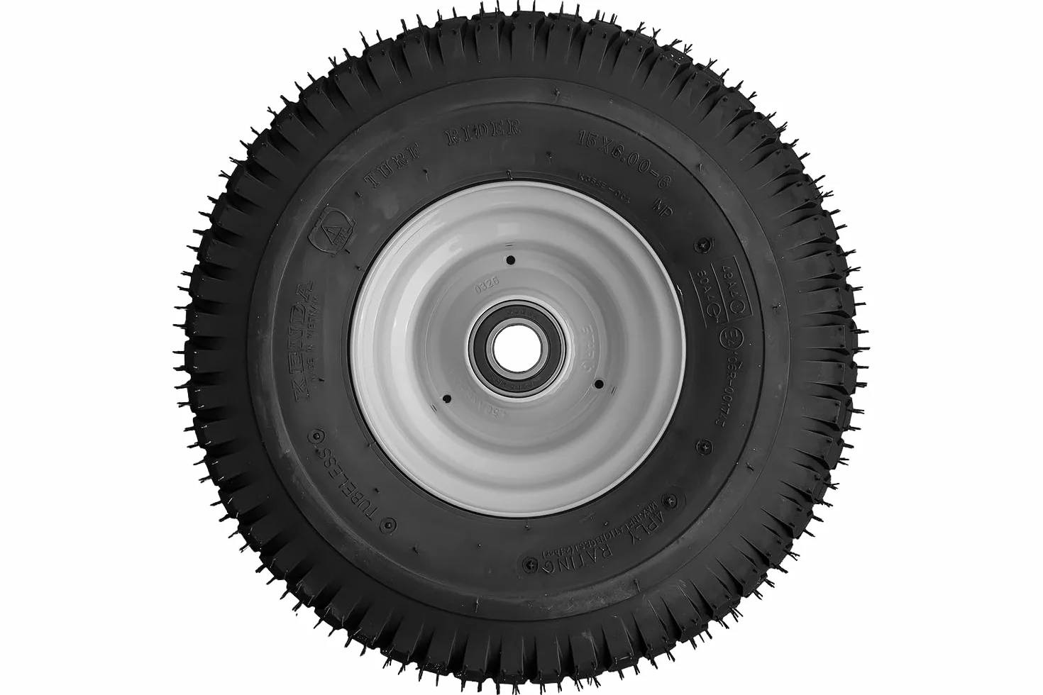 UNITRAILER Roue Complète 15x6.00-6 pour Tondeuse, Stabilité Maximale et Traction sur Herbe, Pneu Kenda 4PR et Jante en Acier STARCO 3x98 avec Roulements Étanches 6205-2RS